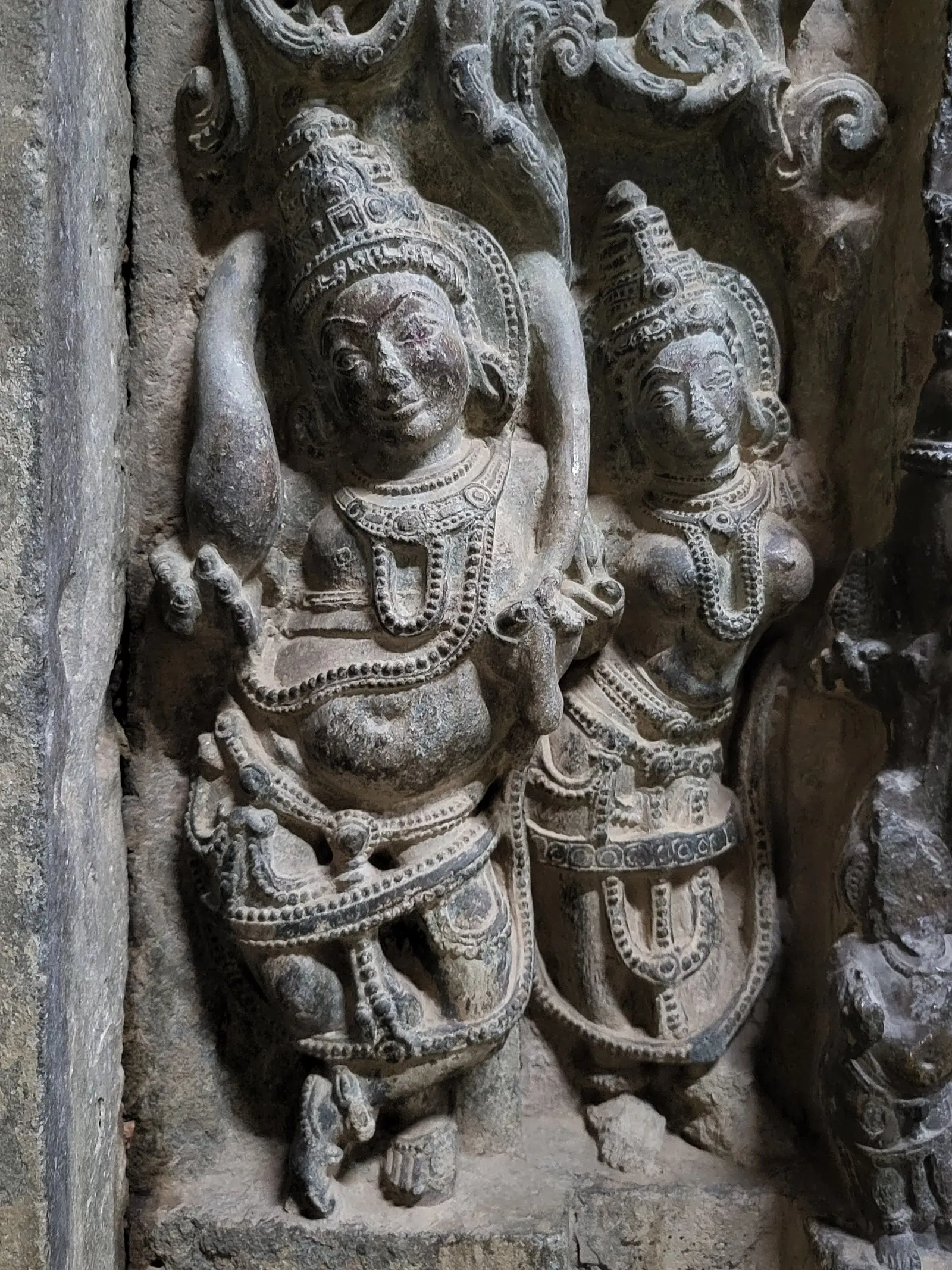 Carvings inside the temple