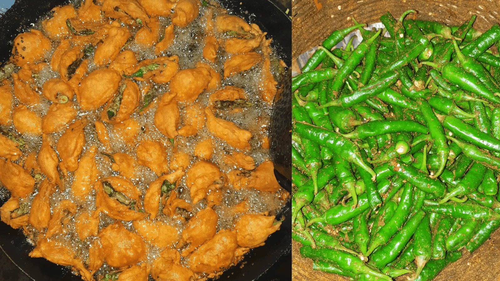 Hubli famous food, mirchi bhajji