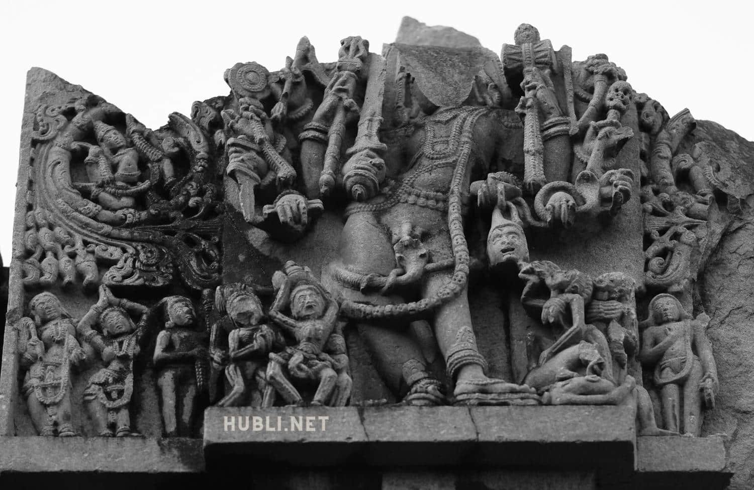 Incomplete or damaged temple statues